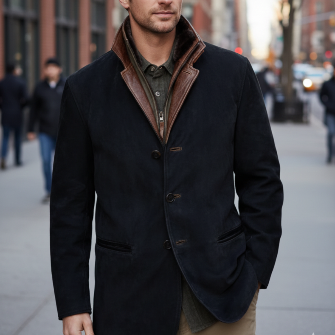 Lederjacke Herren Vintage mit Futter & Tailored Fit – Classic Rider