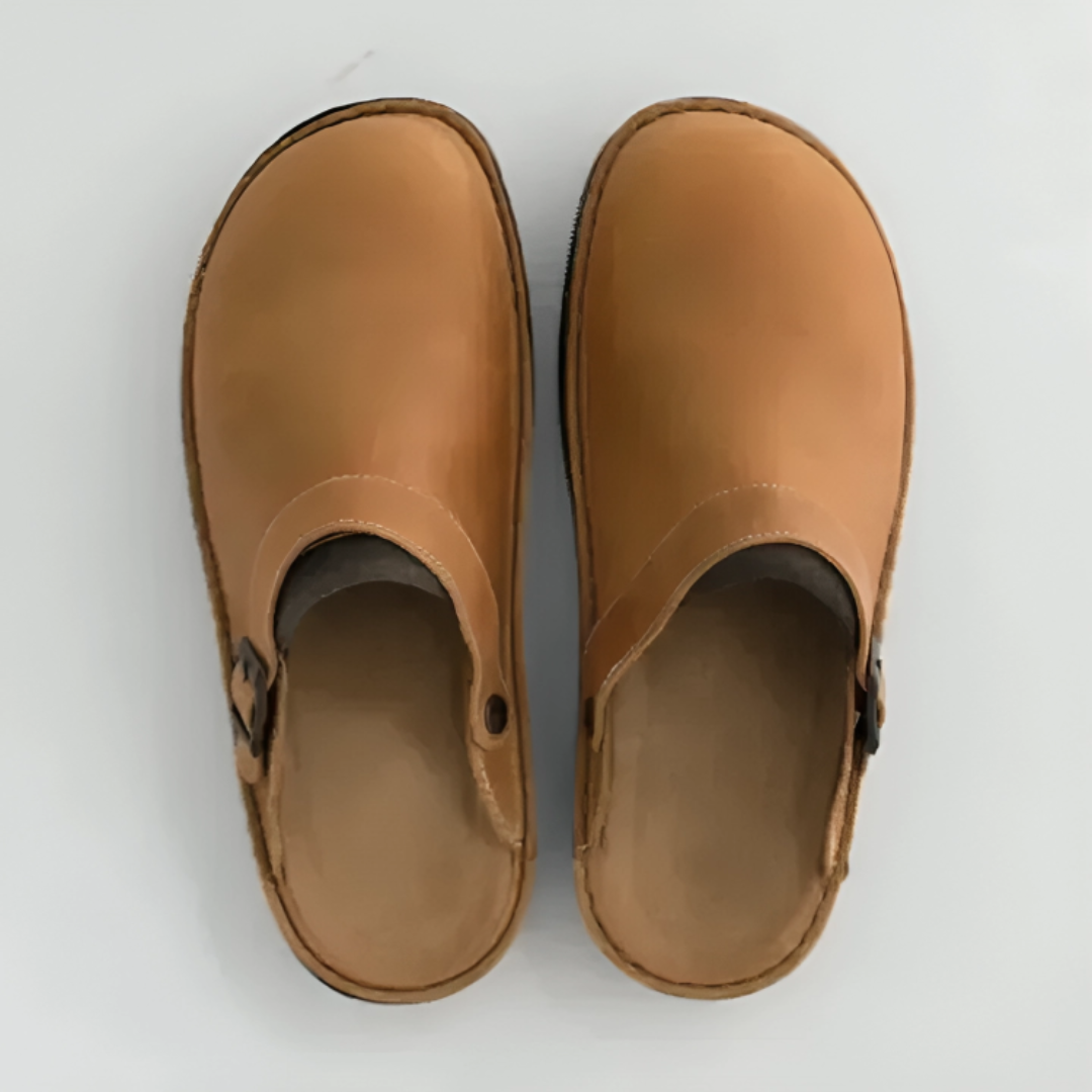 Orthopädische Walkingschuhe aus Leder für Herren mit Komfortfußbett – Nordspur GentleStep