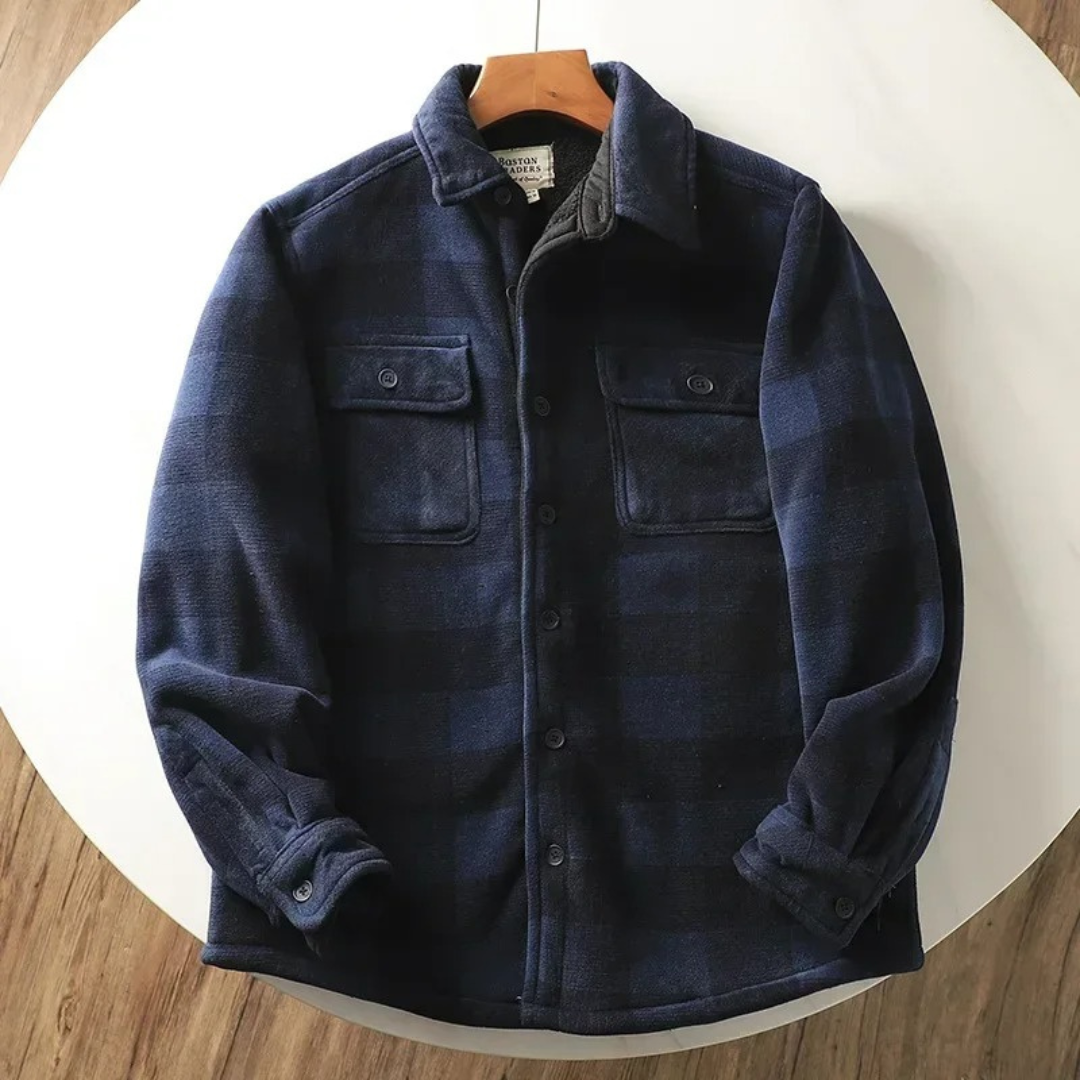 Flanellbluse Herren mit Fleecefutter & Karo-Design – NordRidge Check
