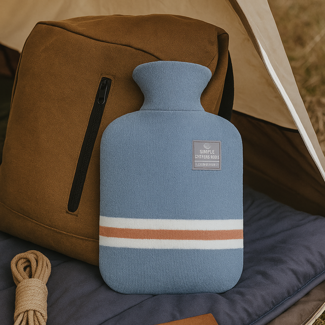 Wärmflasche 2000 ml mit Strickbezug – ThermoComfort