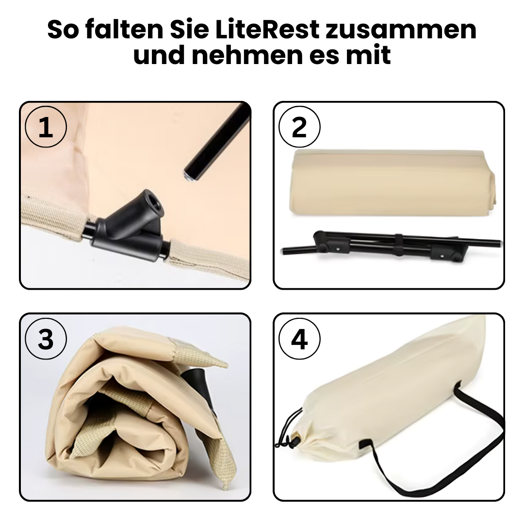 Faltbarer Outdoorstuhl ultraleicht & kompakt – LiteRest Campingstuhl