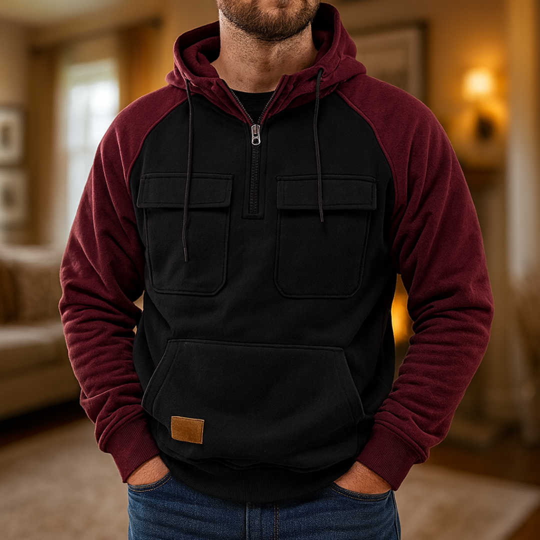 Winter Hoodie mit Kapuze & Multifunktionstaschen – NordHaven Hoodie
