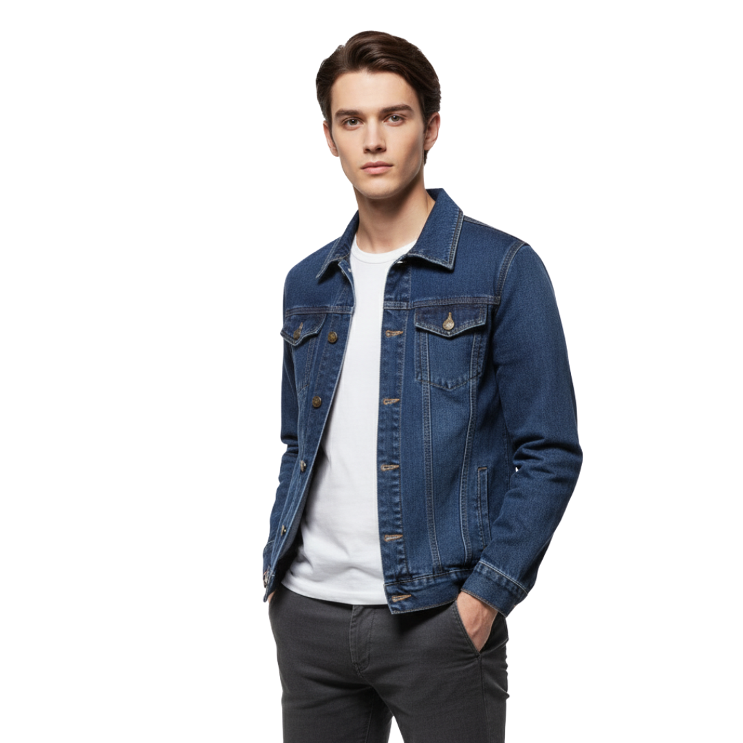 Herren Vintage Jeansjacke – Ironweft Klassische Baumwoll-Outdoorjacke