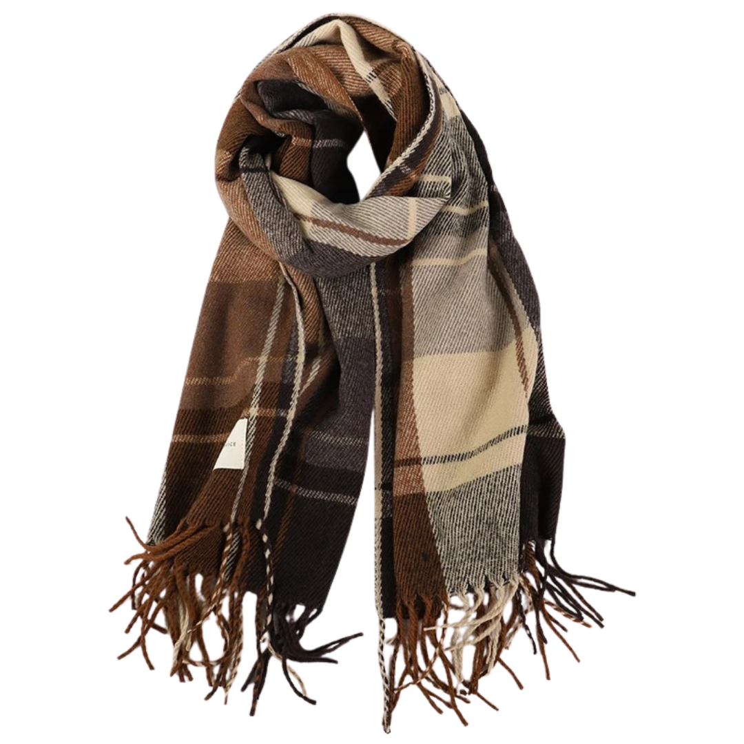 Schal kariert warm Polyester – WinterWeb