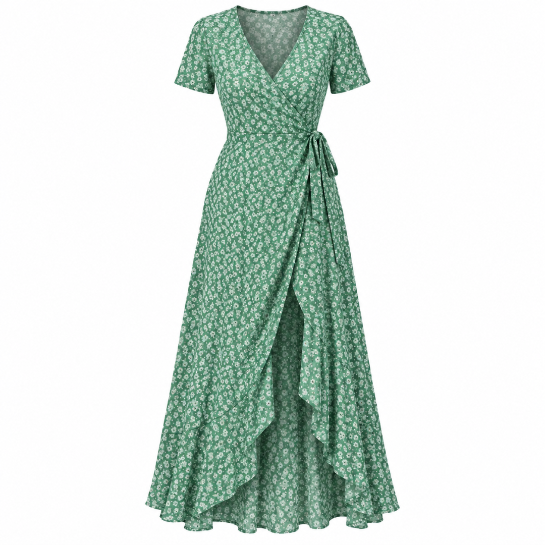 Nordspur | Floravel Lockeres Boho-Blumen-Maxikleid
