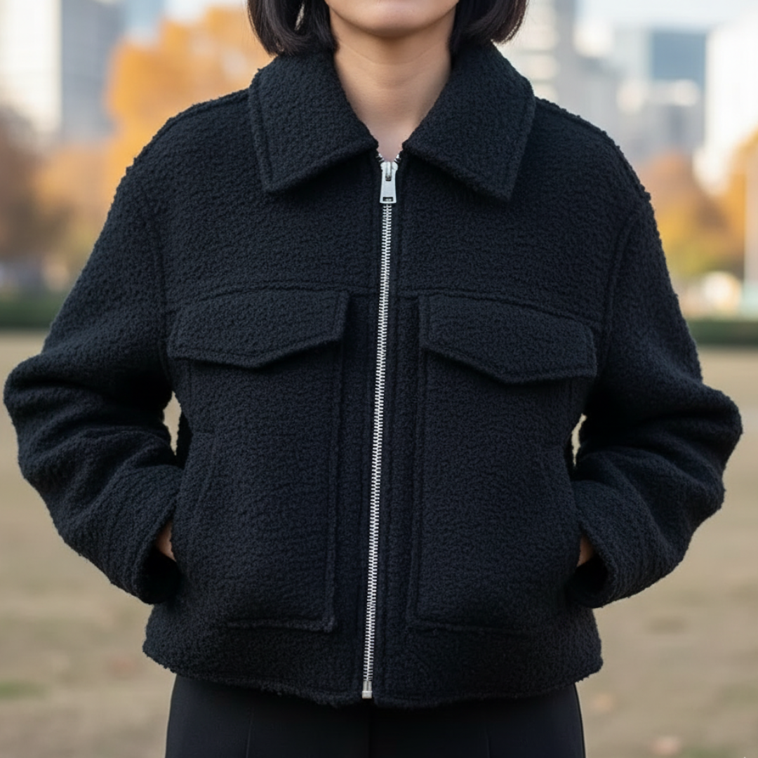 Mantel Damen mit Reißverschluss & Brusttaschen – NordVell Classic Jacket
