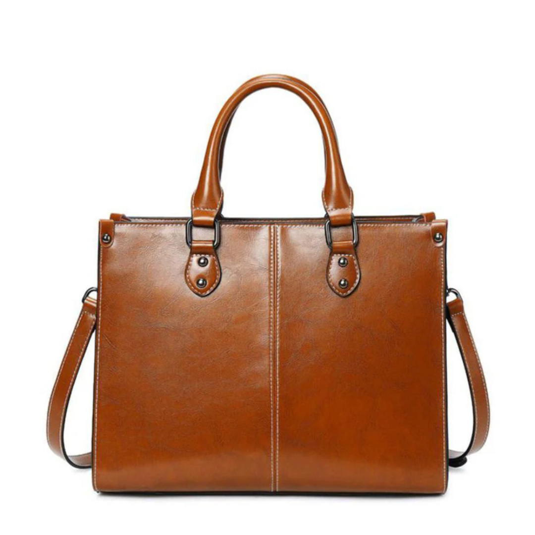 Ledertasche Damen Tote mit Schulterriemen & Innenfächern – Verona Classic Bag