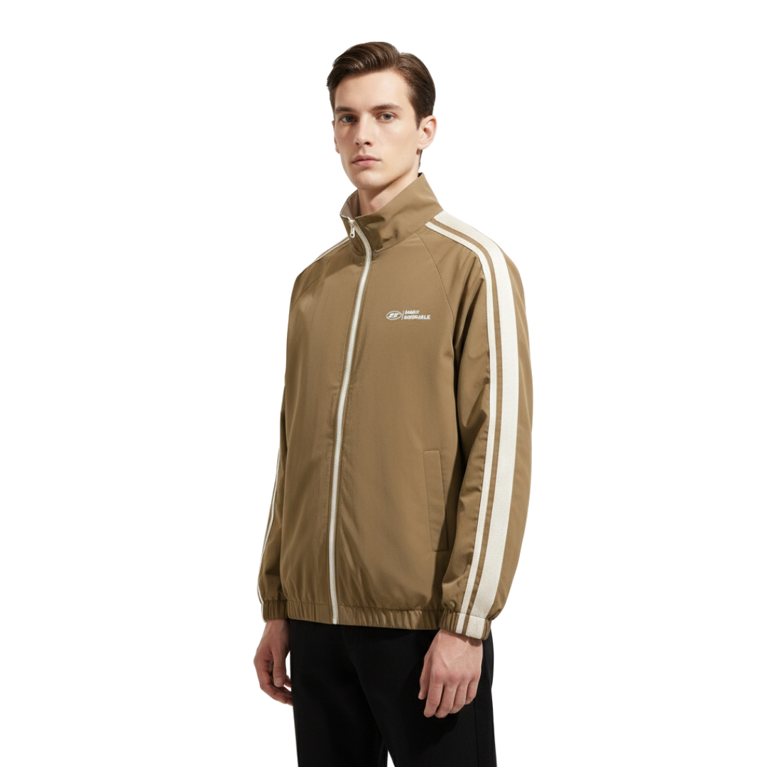 Unisex Winddichte Wende-Trainingsjacke – Reißverschluss-Shell