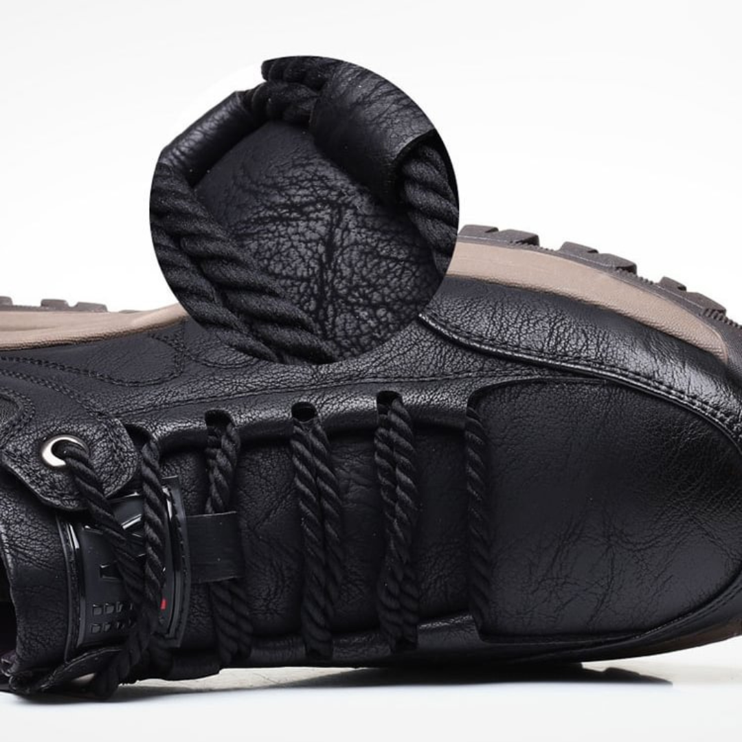 Orthopädische Walkingschuhe aus veganem Leder, wasserdicht & rutschfest – Nordspur Carter