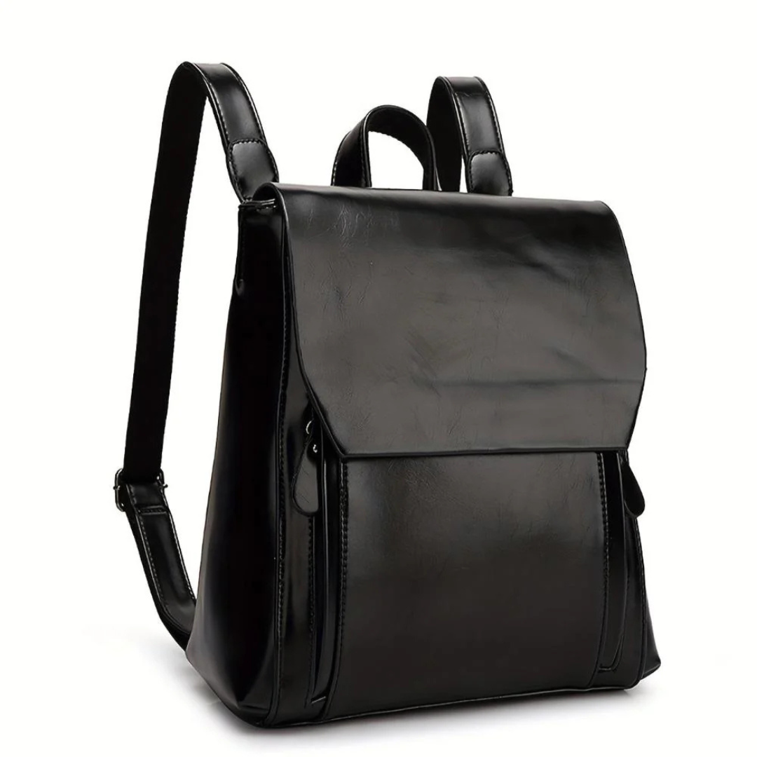 Rucksack Handtasche aus Leder mit Steppmuster – Eleganzia Pack