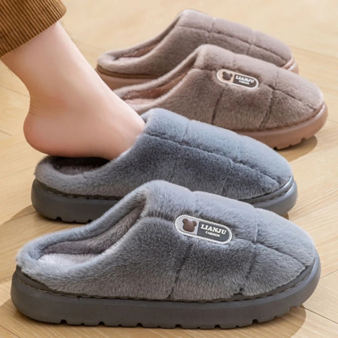 Hausschuhe Winter Warm mit dicker Sohle – KomfortMaxi