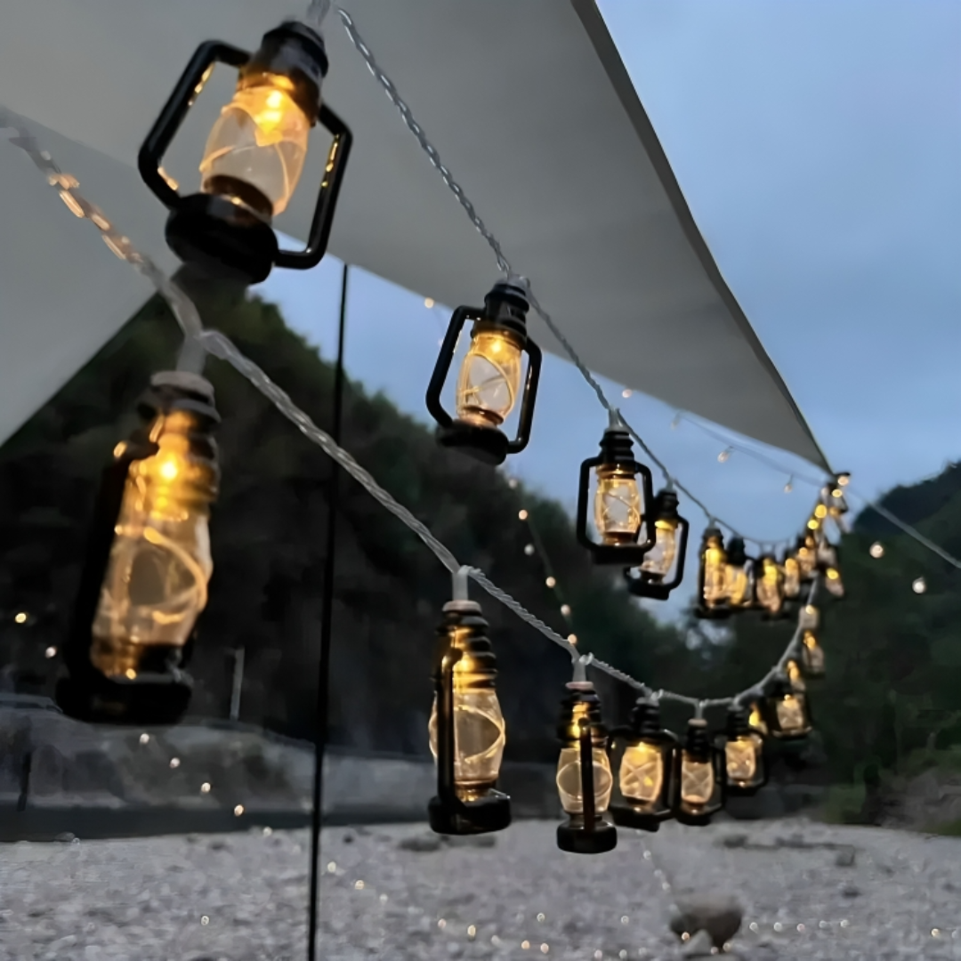 Solar LED Lichterkette Retro Kerosin – LanternGlow