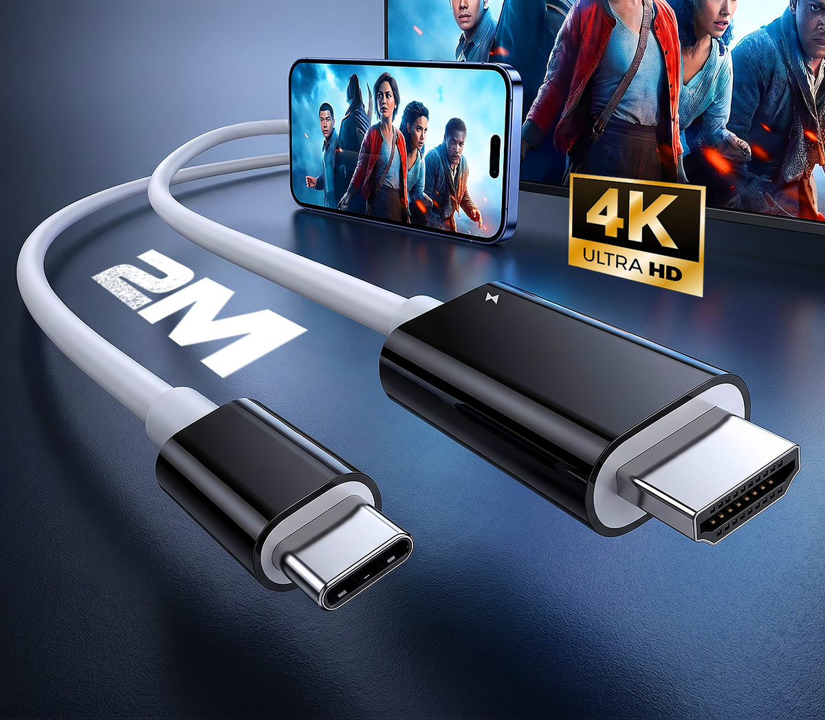 USB-C zu HDMI-Adapterkabel – Streamen, Spielen und Laden gleichzeitig – Für Switch, Handy und Tablet