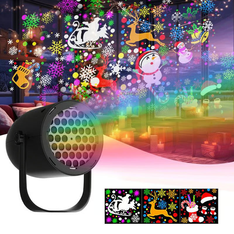 LED Weihnachts-Projektionslampe – 16 Muster