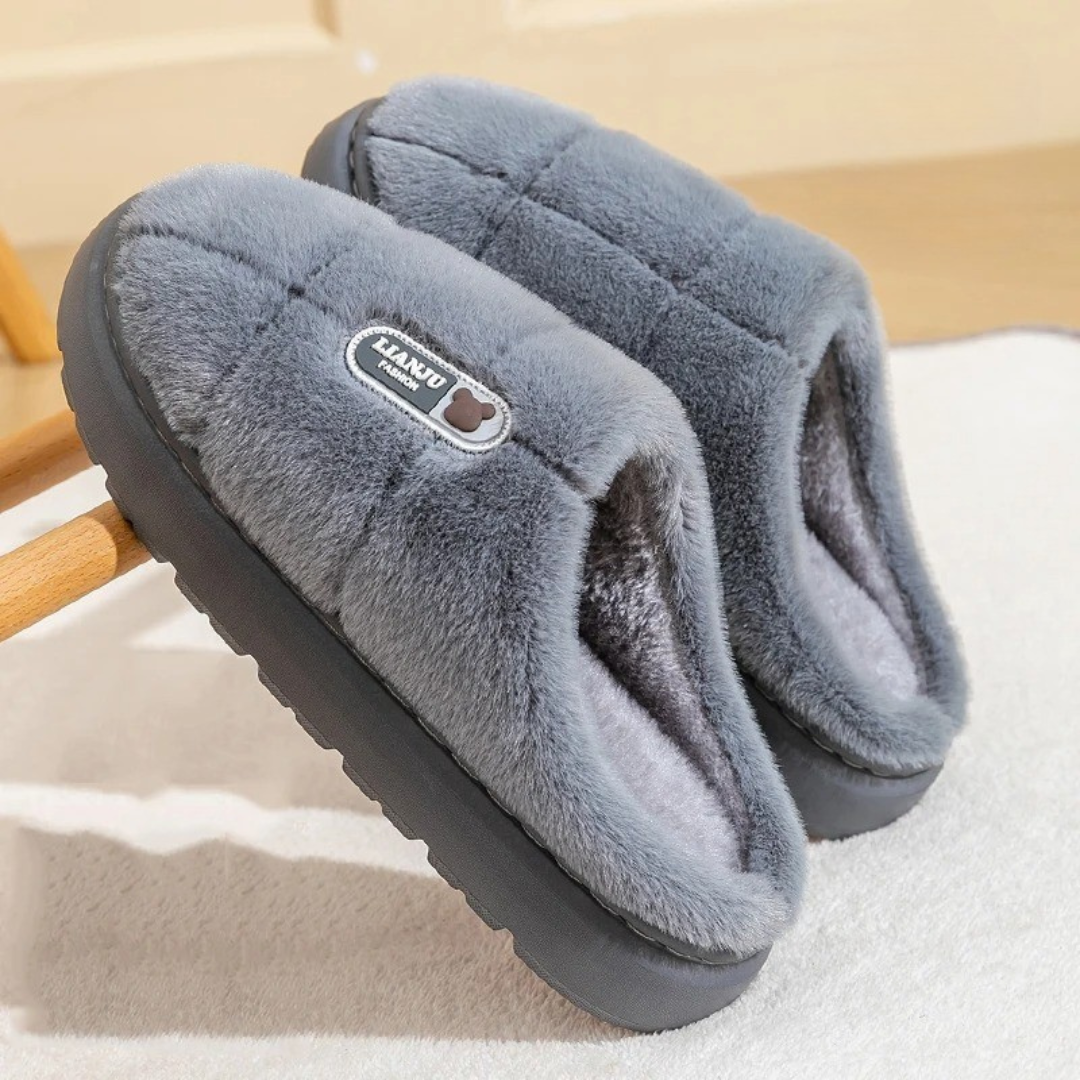 Hausschuhe Winter Warm mit dicker Sohle – KomfortMaxi