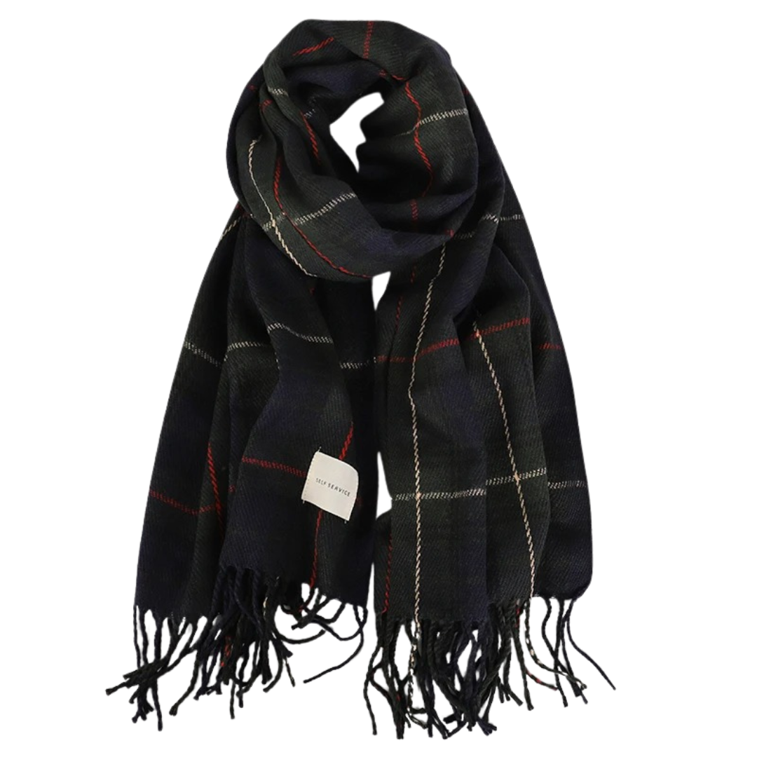 Schal kariert warm Polyester – WinterWeb