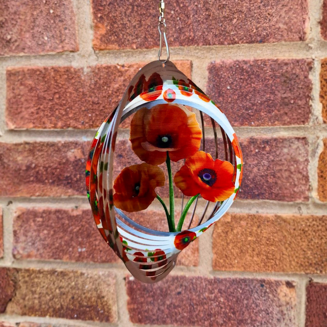 Mohn-Windspinner (klein oder groß)