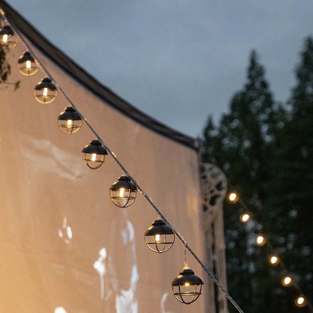 LED Zelt-Lichterkette 170 cm wasserdicht batteriebetrieben – CampGlow
