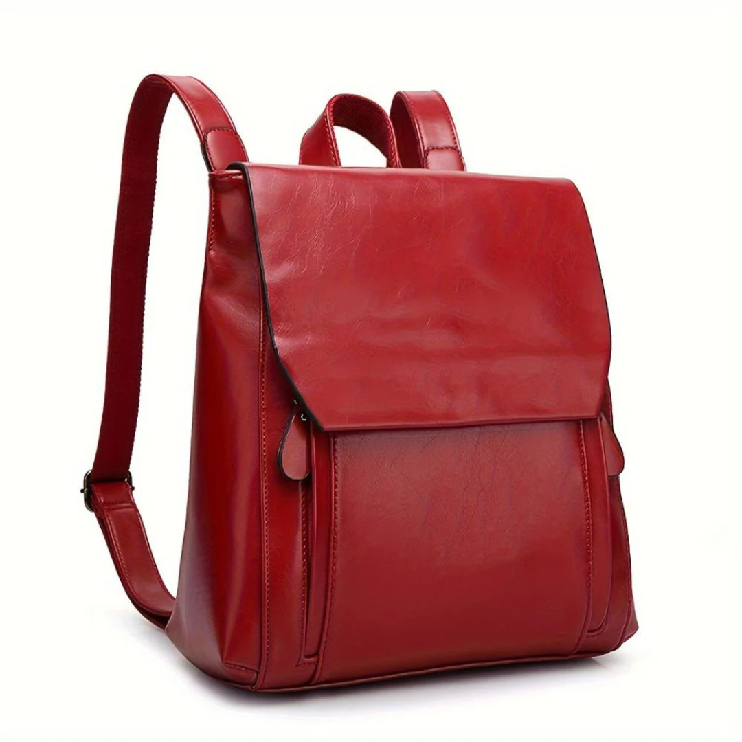 Rucksack Handtasche aus Leder mit Steppmuster – Eleganzia Pack