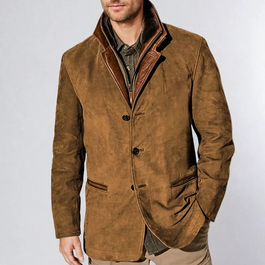 Lederjacke Herren Vintage mit Futter & Tailored Fit – Classic Rider