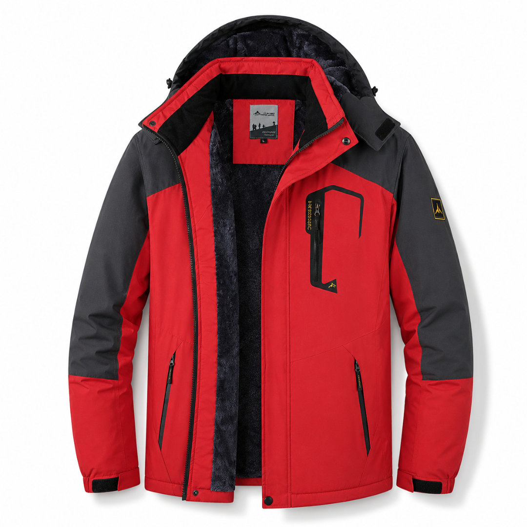 Wasserdichte Outdoorjacke für Herren – Mantel mit abnehmbarer Kapuze