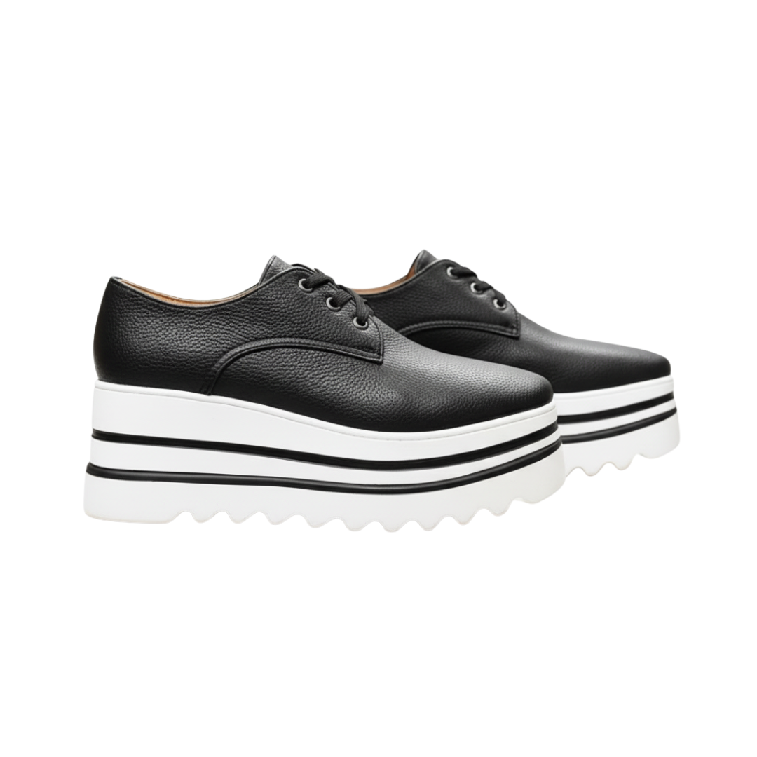 Nordspur | Solenne Plattform-Schnürschuhe