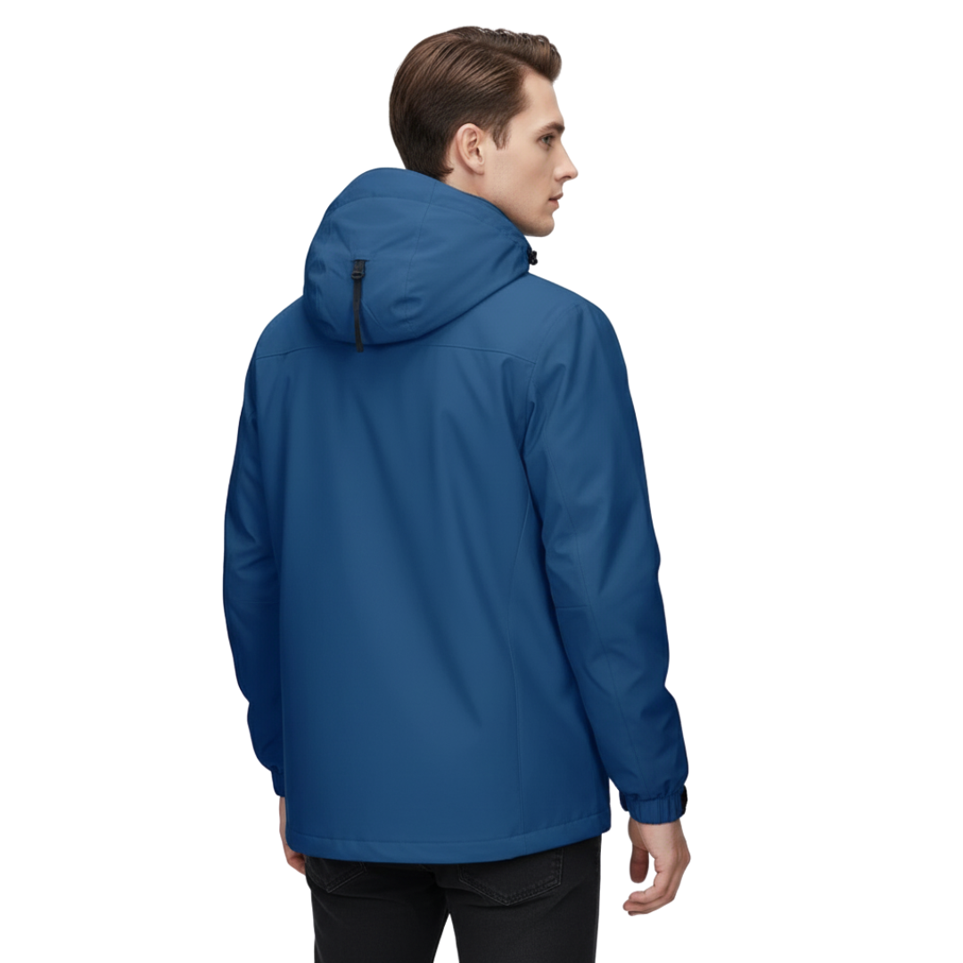 Wasserdichte Outdoorjacke für Herren – Mantel mit abnehmbarer Kapuze
