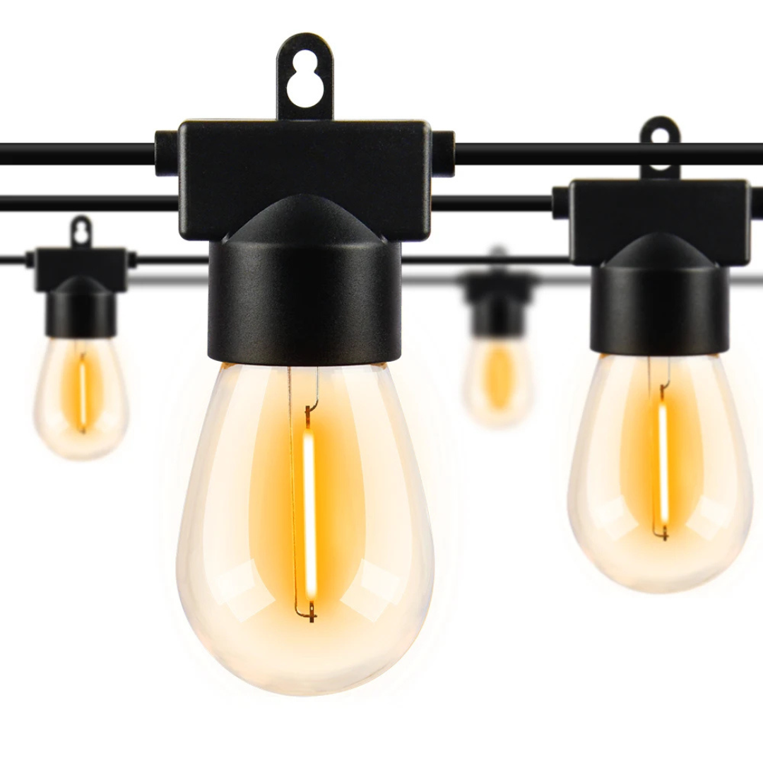 LED Außenlichterkette S14 warmweiß wasserdicht – GartenGlanz