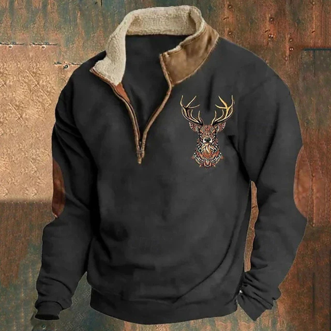 Freizeitjacke mit Stickerei & Fleecefutter – NordicStag Jacket