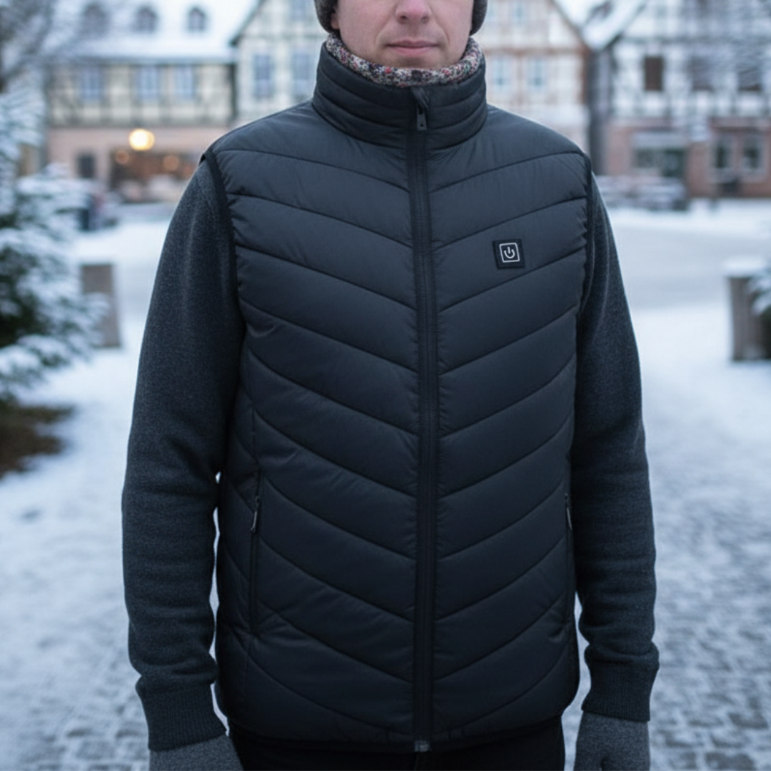 Beheizte Weste mit 9-21 Heizzonen & USB-C – für Damen & Herren
