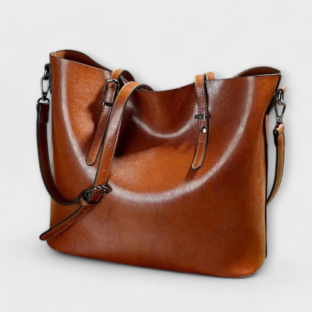 Schultertasche aus Kunstleder mit großem Stauraum & Vintage-Design – AristoBag