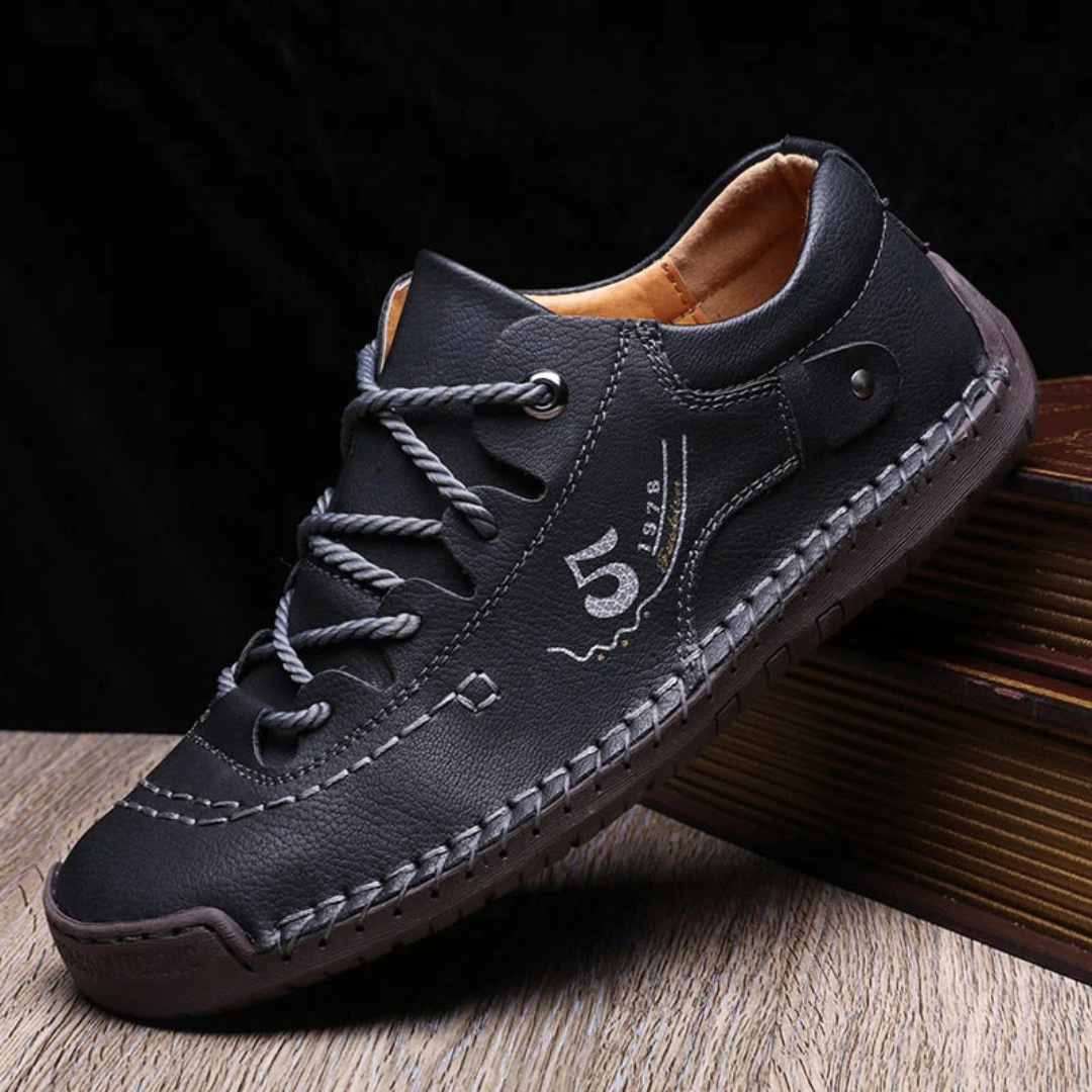 Orthopädische Walkingschuhe aus Leder für Herren mit Dämpfung – Nordspur StrongStep