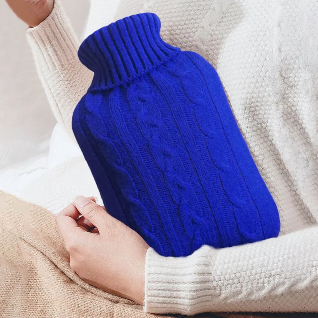 Wärmflasche 2L mit Plüschbezug – WärmeFell