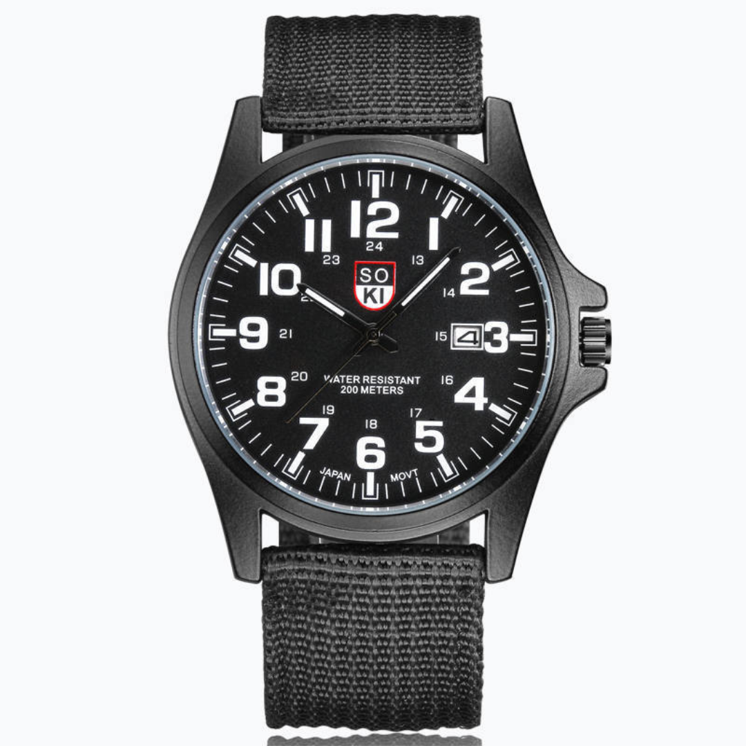 Militär Armbanduhr Edelstahl 45mm wasserdicht & robust – IronTrek Watch