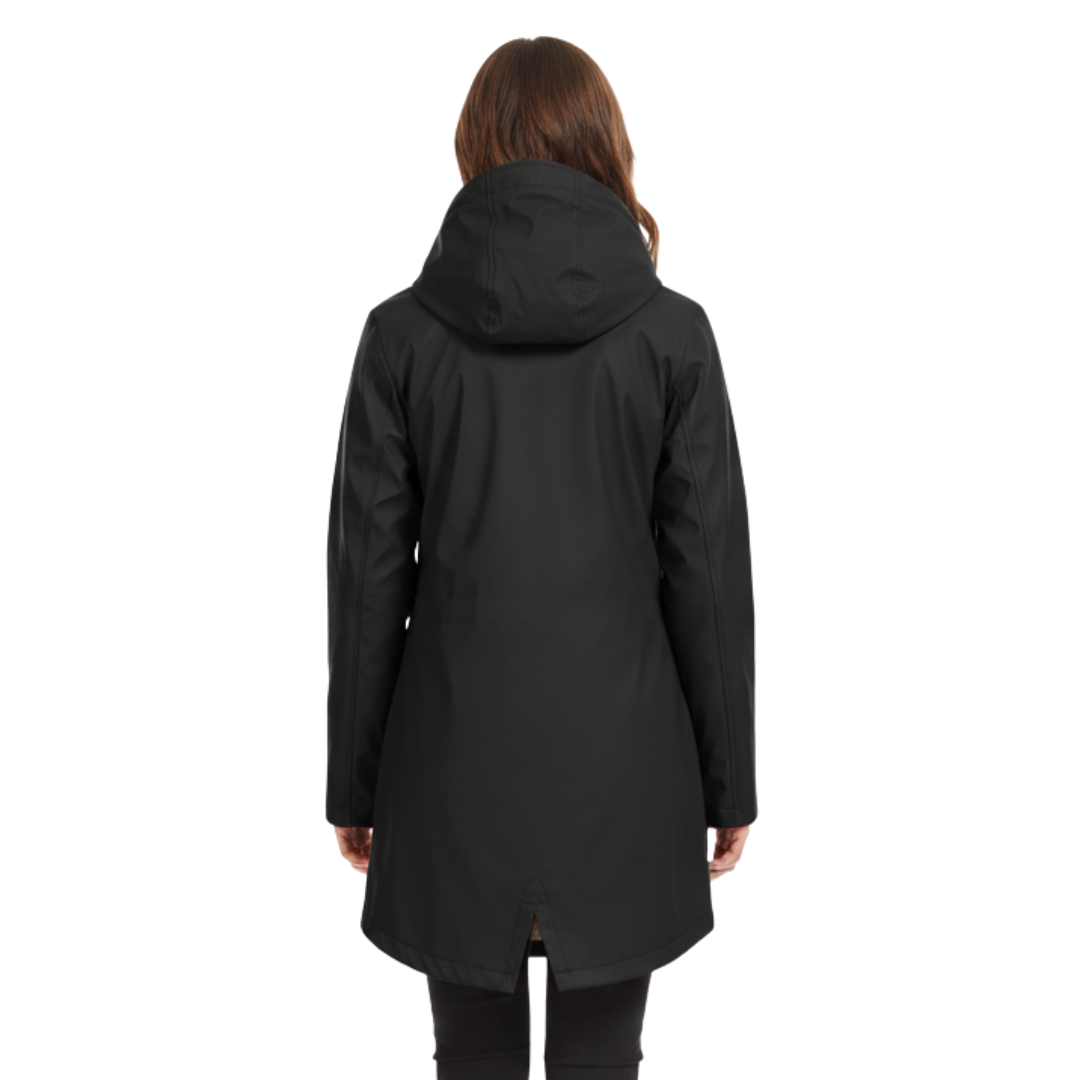 Wasserdichter Damenmantel mit Fleece-Futter und Kapuze – Warme Winter-Regenjacke