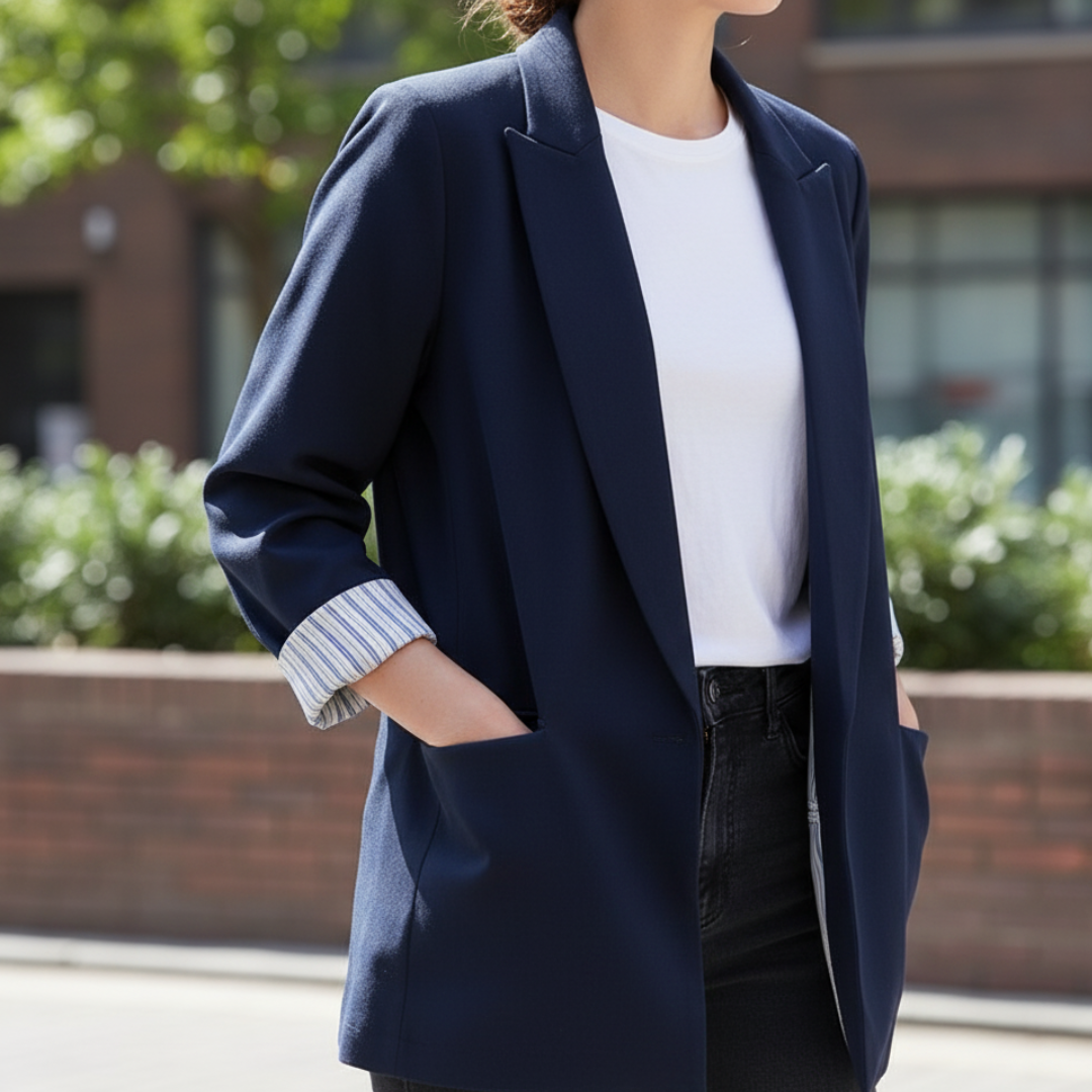 Mantel Damen mit Vintage-Revers & Taschen – Nordveil Blazer