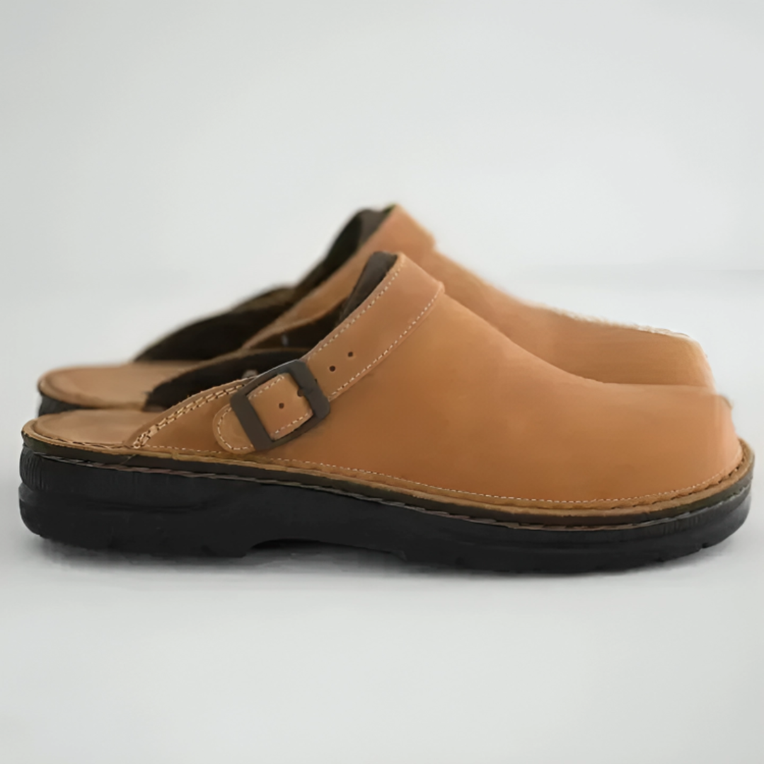 Orthopädische Walkingschuhe aus Leder für Herren mit Komfortfußbett – Nordspur GentleStep