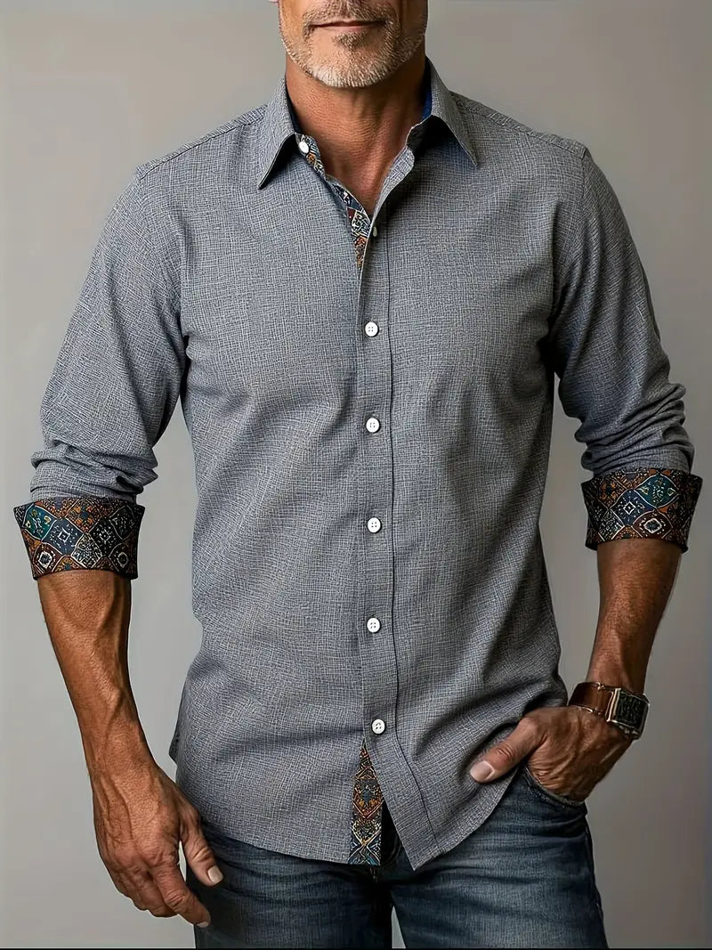 Theo Tailliertes Button-Up-Hemd