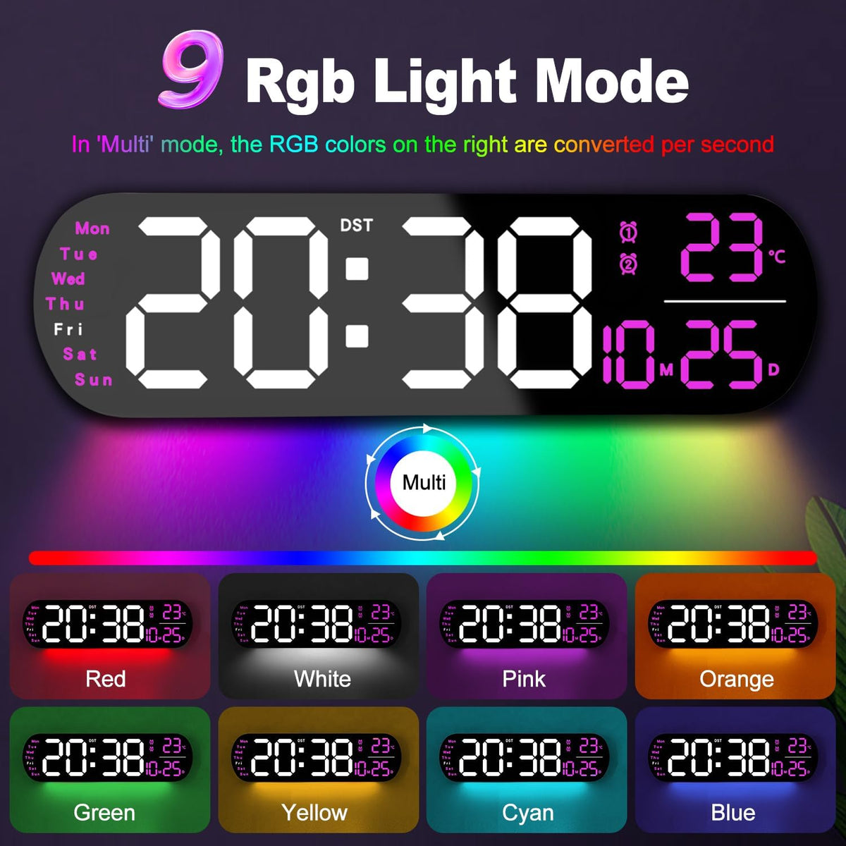 Smart LED Wanduhr