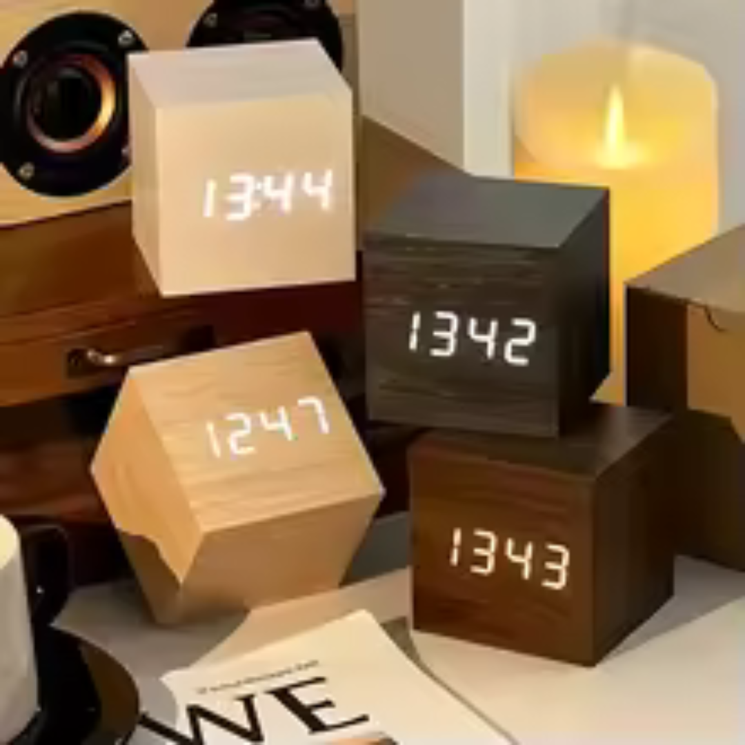 Digitaler Wecker mit LED-Anzeige & Sprachsteuerung – CubeGlow Clock