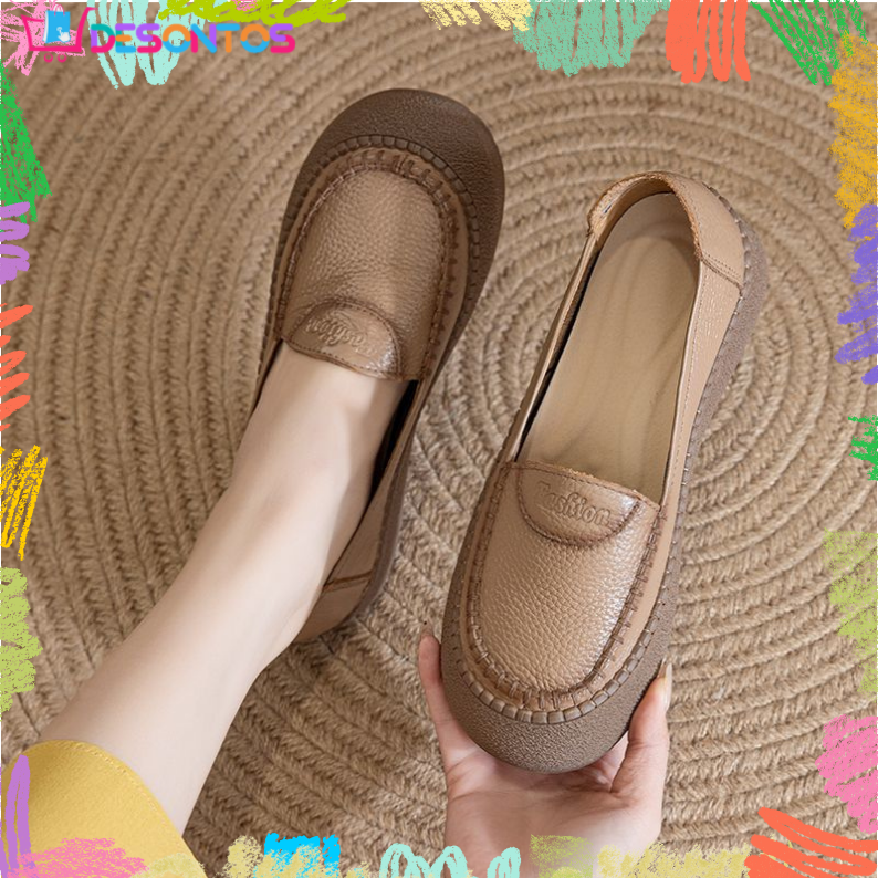 Schuhe mit weicher Sohle aus 100% echtem Rindsleder