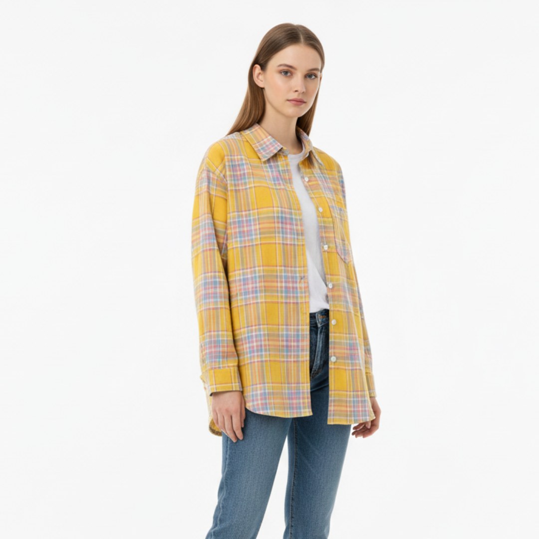 Flanellbluse mit Karomuster | Weiche Overshirt-Bluse für Damen