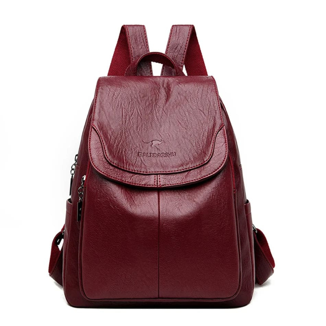 Leder Taschen Rucksack mit Anti-Diebstahl-Design für Damen – EleganceSafe Backpack