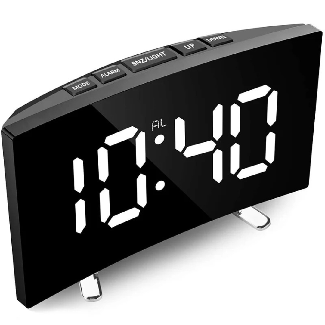Digitaler Wecker mit Großanzeige & automatischer Dimmfunktion – CurveTime LED