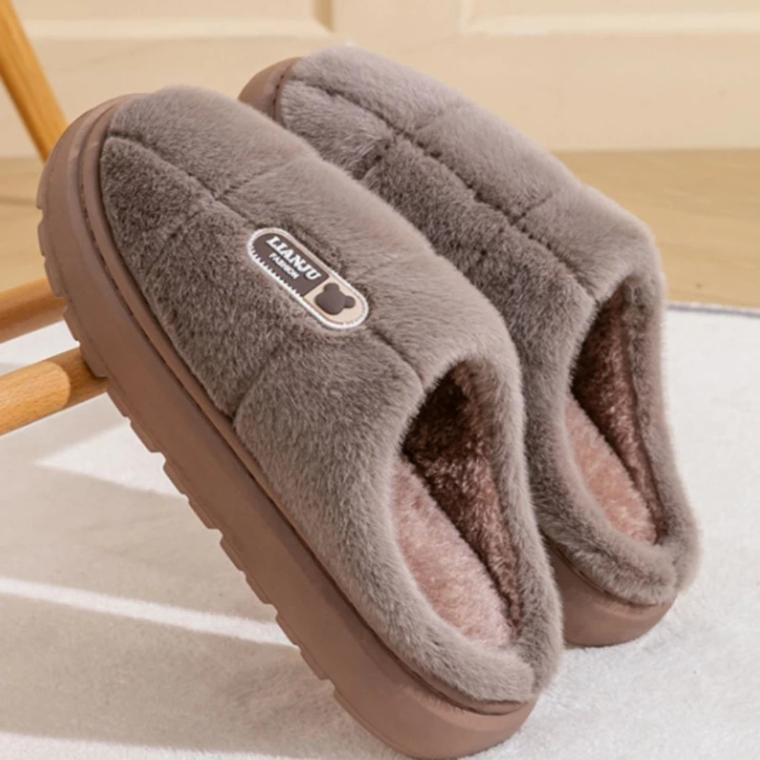 Hausschuhe Winter Warm mit dicker Sohle – KomfortMaxi