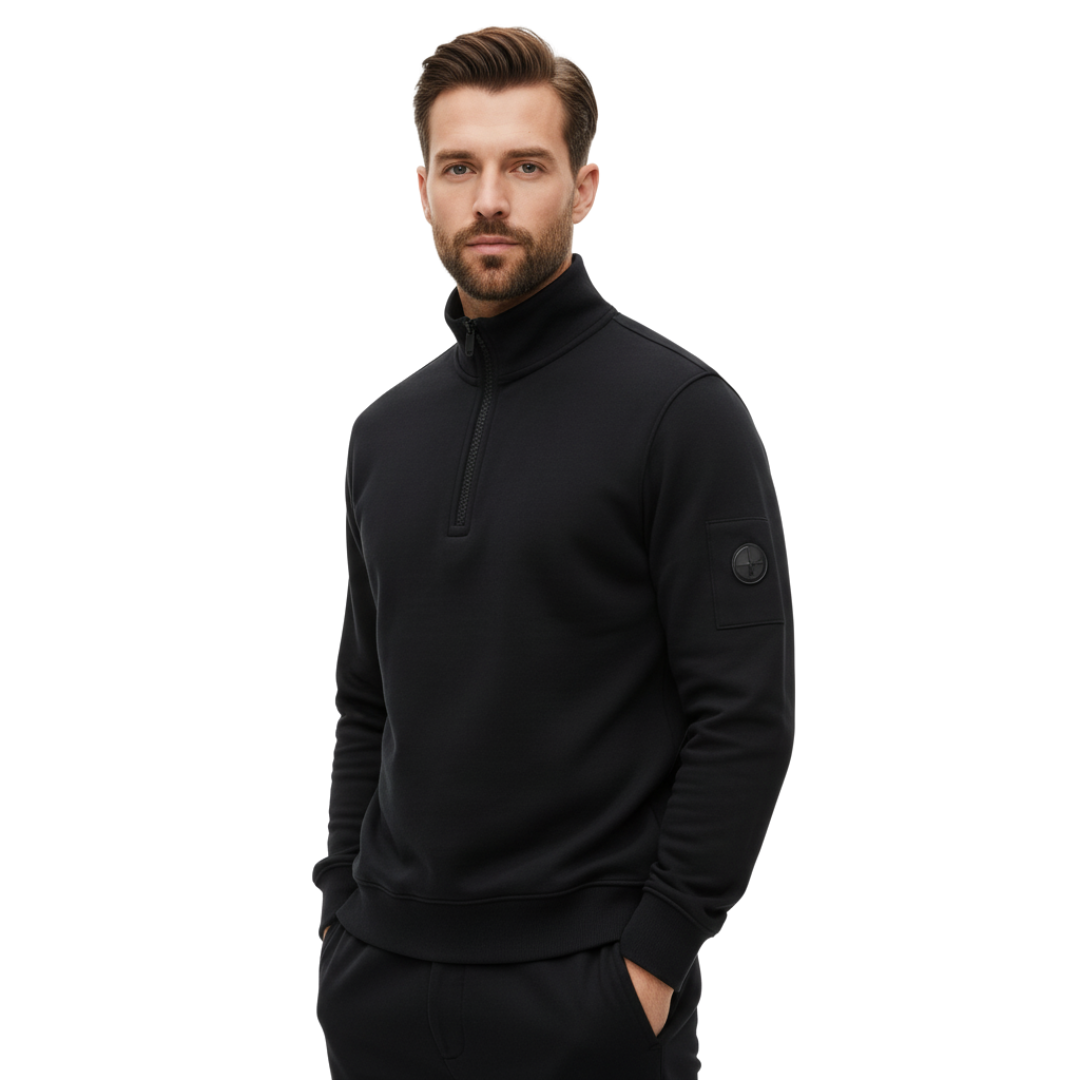 Nordspur | UrbanCore Strickpullover mit Halb-Reißverschluss