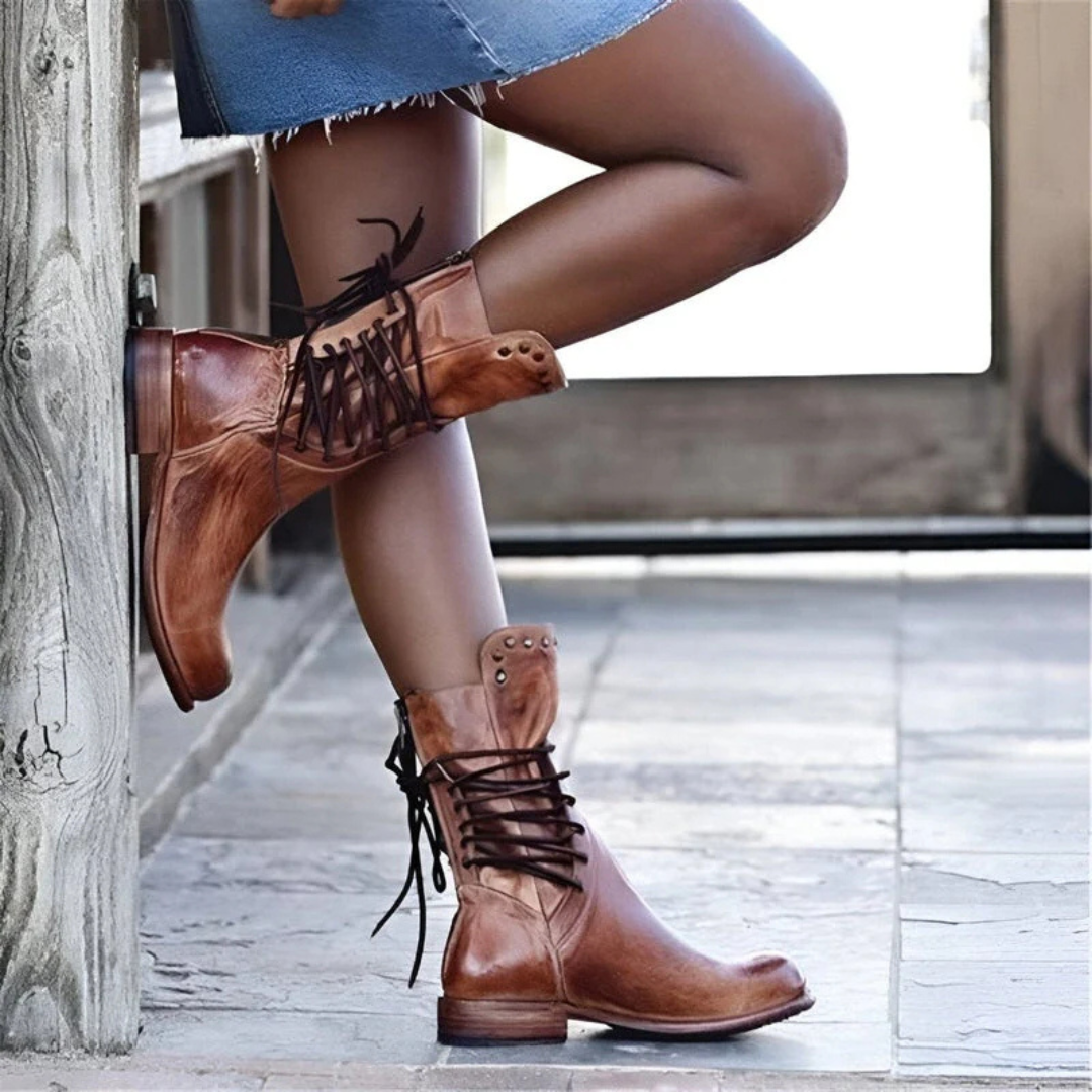Stiefel Damen mit Schnürung & Komfortsohle – UrbanLace Boots