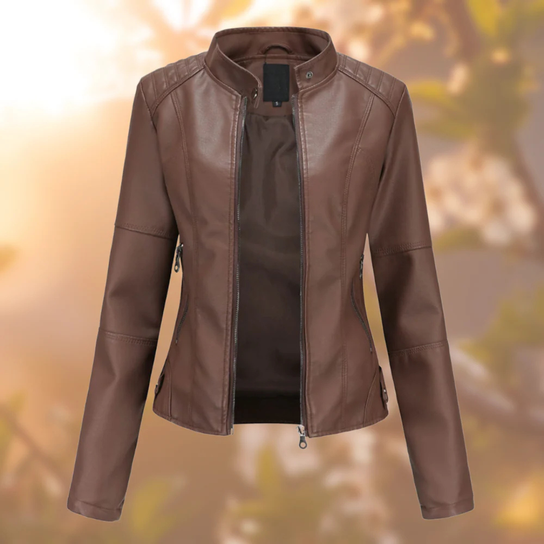 Lederjacke Damen mit figurbetontem Schnitt & zeitlosem Design – Eleganza Jacket