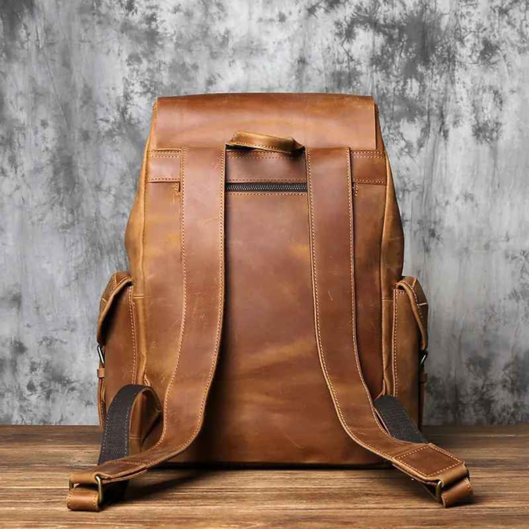 Leder Taschen Rucksack groß im Vintage Look mit Laptopfach – HeritagePack