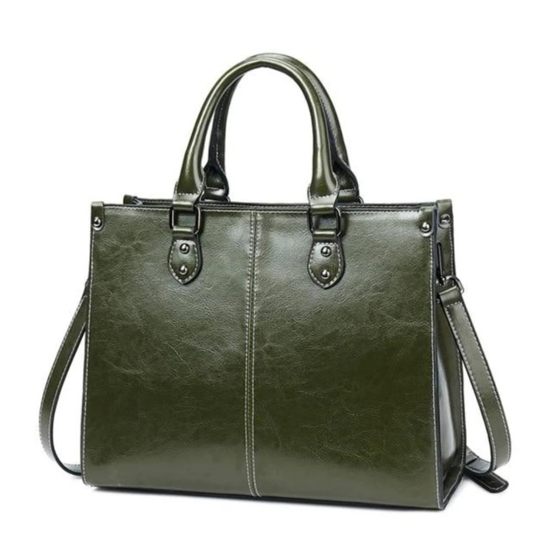 Ledertasche Damen Tote mit Schulterriemen & Innenfächern – Verona Classic Bag